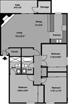 3 Bed, 2 Bath Floor Plan 3 Bed, 2 Bath Floor Plan at The Village at Iron Blossom, Reno, NV, 89511